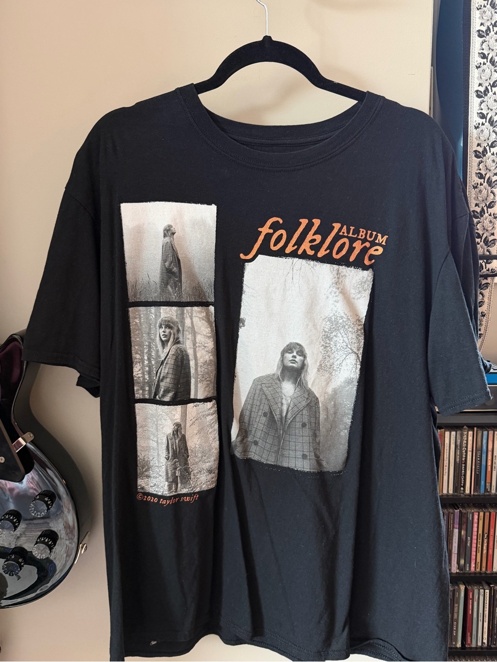 Taylor Swift Folklore Album Graphic Tee - Black